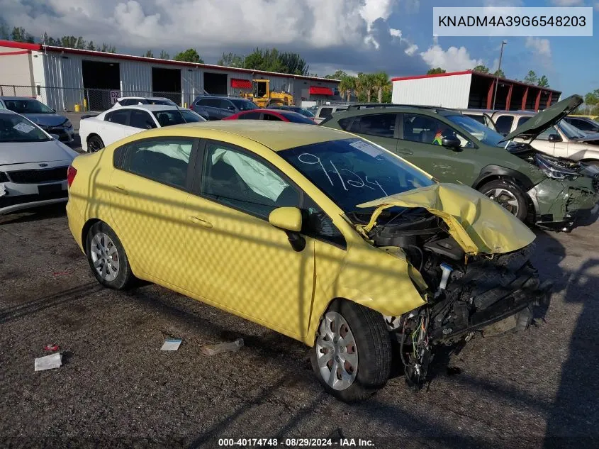 2016 Kia Rio Lx VIN: KNADM4A39G6548203 Lot: 40174748