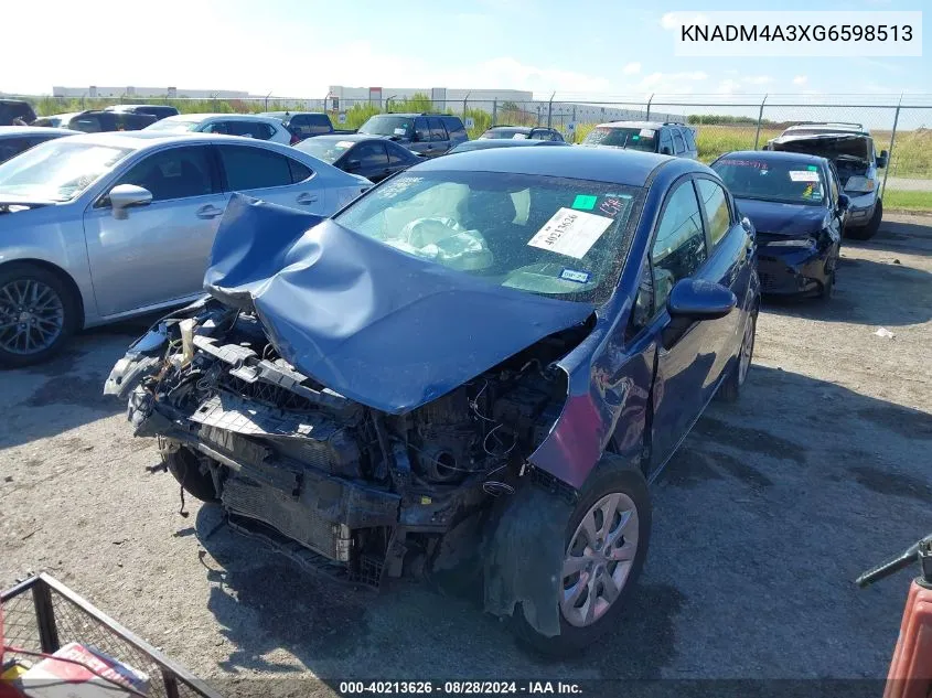 KNADM4A3XG6598513 2016 Kia Rio Lx