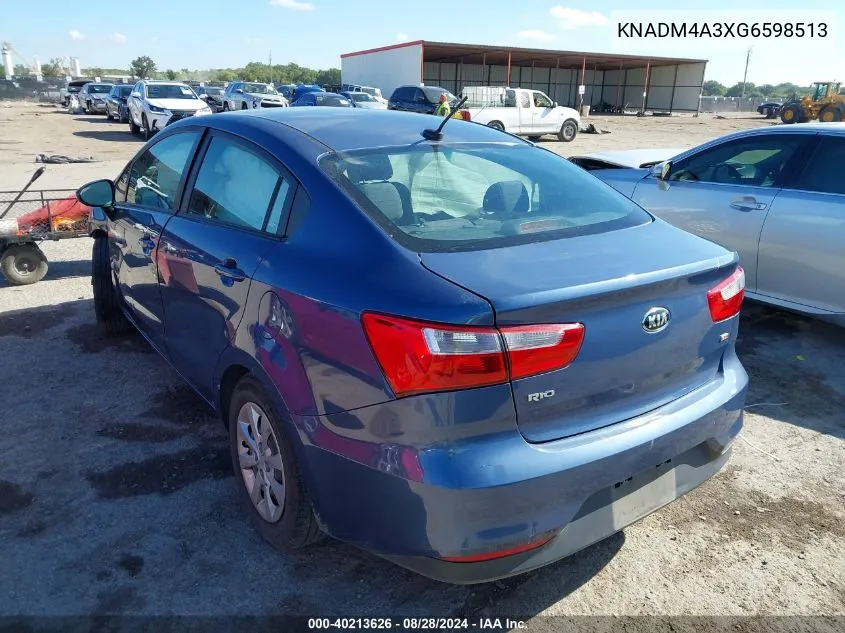 KNADM4A3XG6598513 2016 Kia Rio Lx