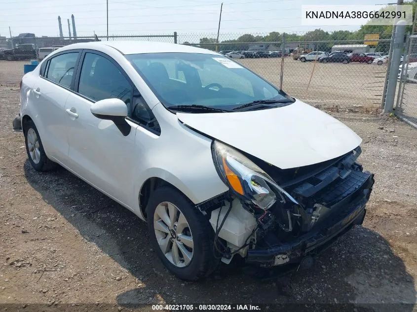 2016 Kia Rio Ex VIN: KNADN4A38G6642991 Lot: 40221705