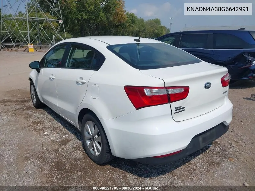 KNADN4A38G6642991 2016 Kia Rio Ex