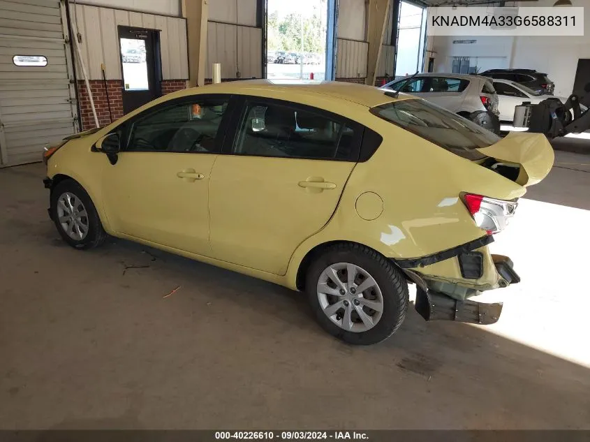 KNADM4A33G6588311 2016 Kia Rio Lx