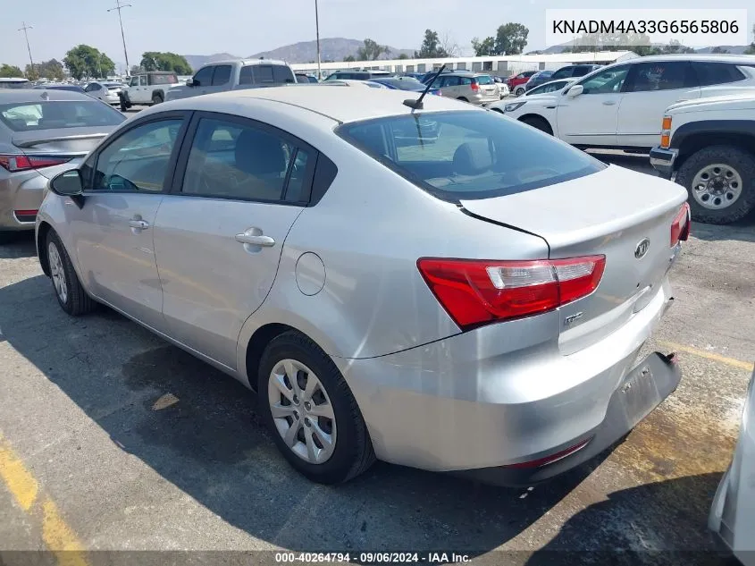 KNADM4A33G6565806 2016 Kia Rio Lx