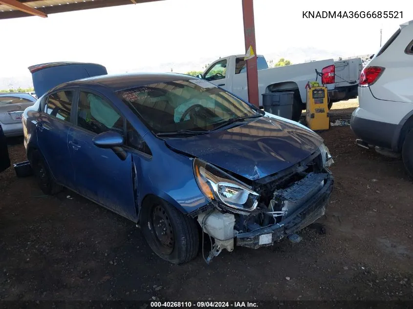 KNADM4A36G6685521 2016 Kia Rio Lx