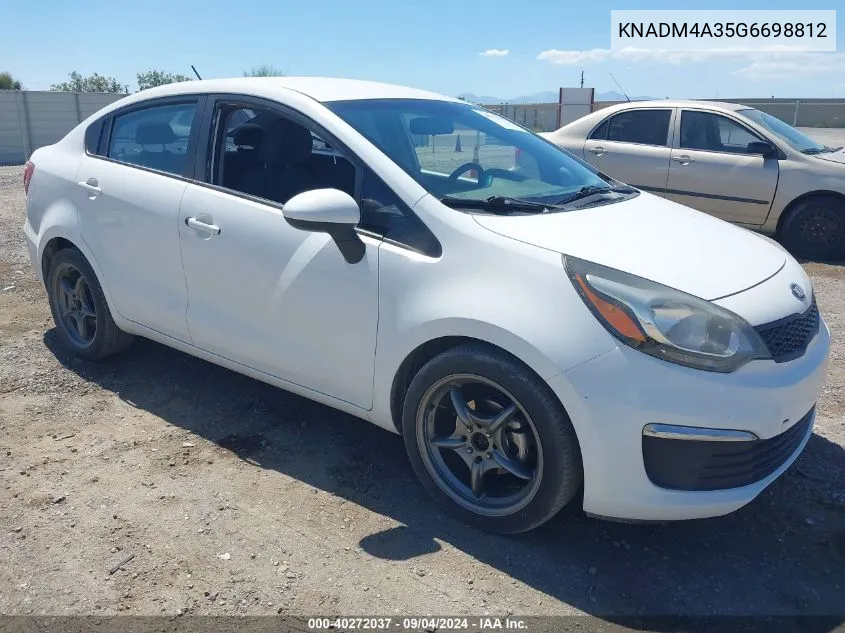 KNADM4A35G6698812 2016 Kia Rio Lx