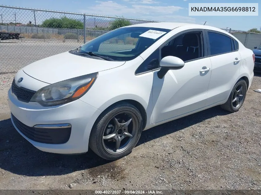 KNADM4A35G6698812 2016 Kia Rio Lx