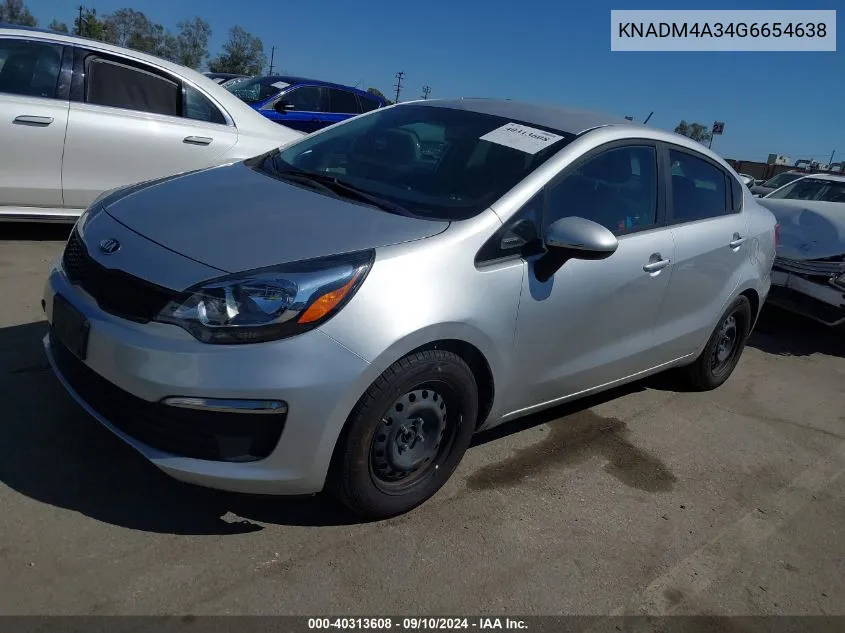 KNADM4A34G6654638 2016 Kia Rio Lx