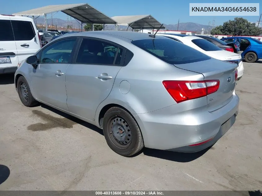 KNADM4A34G6654638 2016 Kia Rio Lx