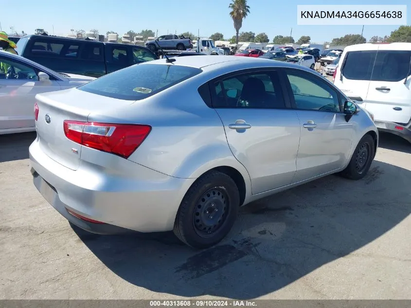 KNADM4A34G6654638 2016 Kia Rio Lx