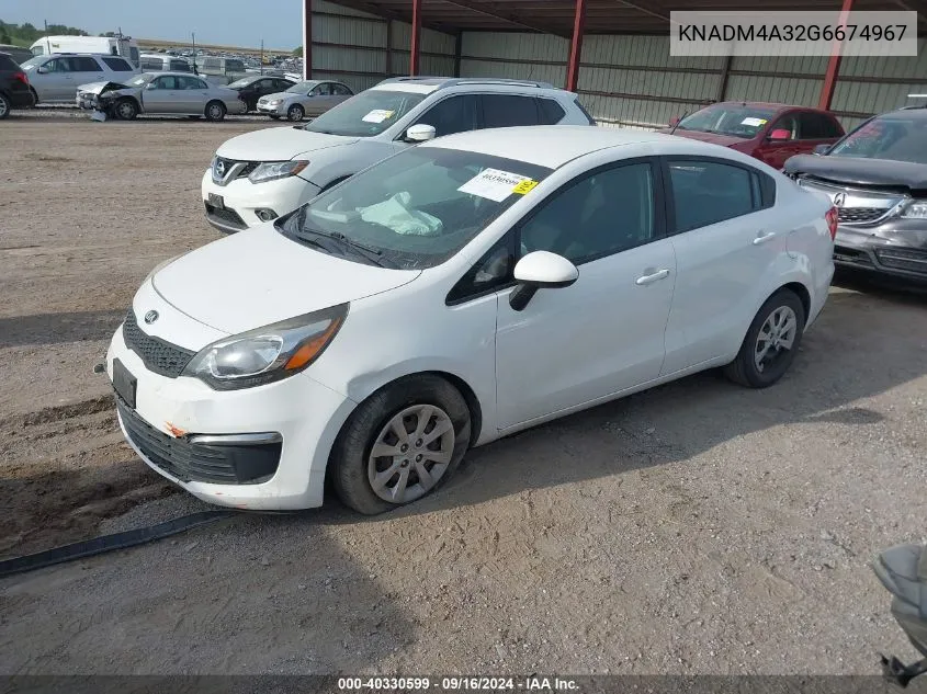 KNADM4A32G6674967 2016 Kia Rio Lx