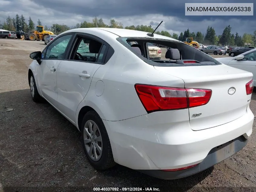 KNADM4A3XG6695338 2016 Kia Rio Lx