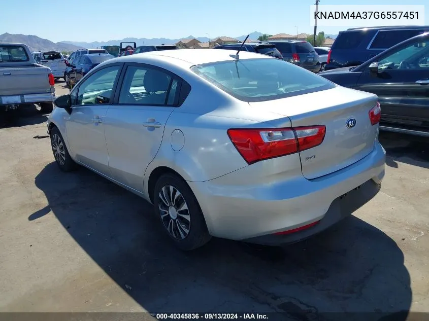 KNADM4A37G6557451 2016 Kia Rio Lx