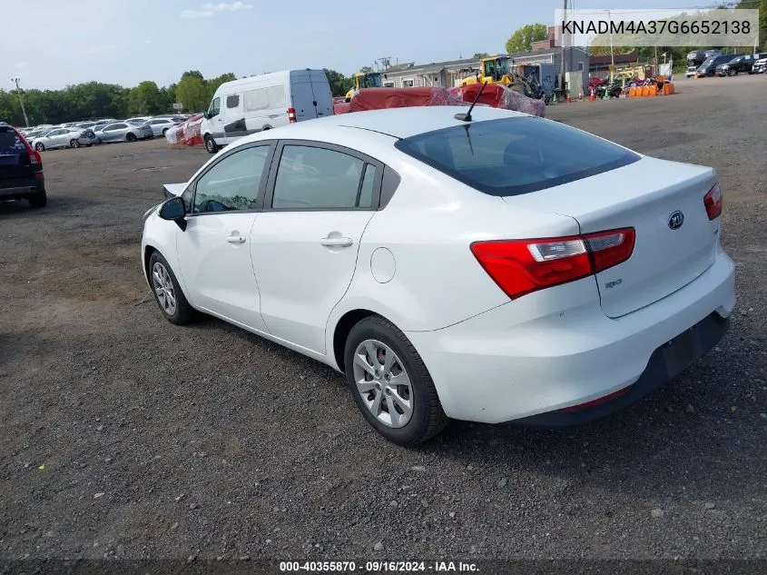 KNADM4A37G6652138 2016 Kia Rio Lx