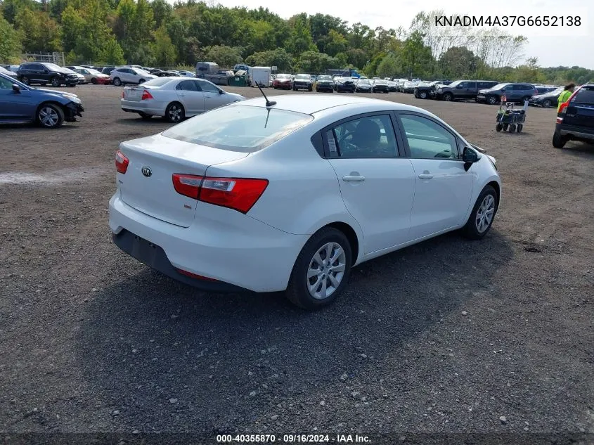 KNADM4A37G6652138 2016 Kia Rio Lx