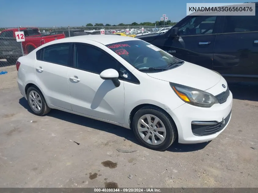 KNADM4A35G6560476 2016 Kia Rio Lx