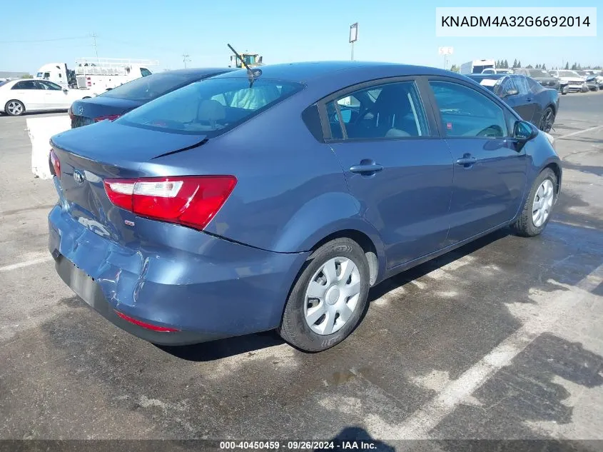 KNADM4A32G6692014 2016 Kia Rio Lx