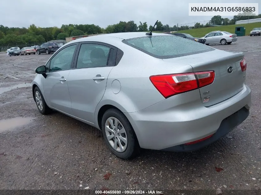 KNADM4A31G6586833 2016 Kia Rio Lx