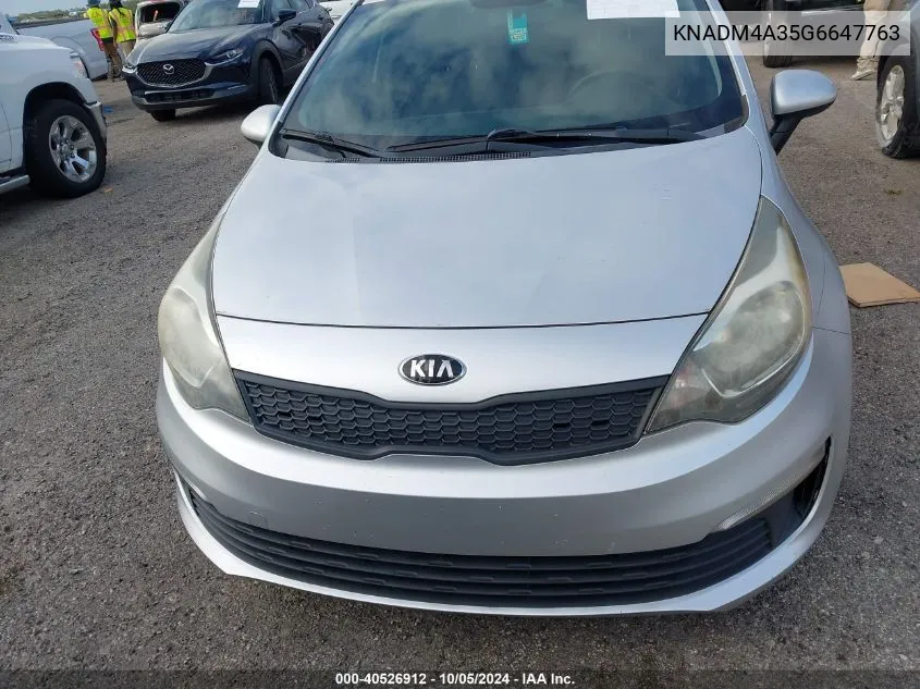 KNADM4A35G6647763 2016 Kia Rio Lx