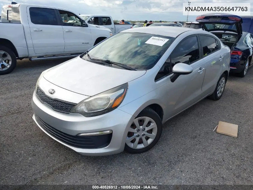 KNADM4A35G6647763 2016 Kia Rio Lx