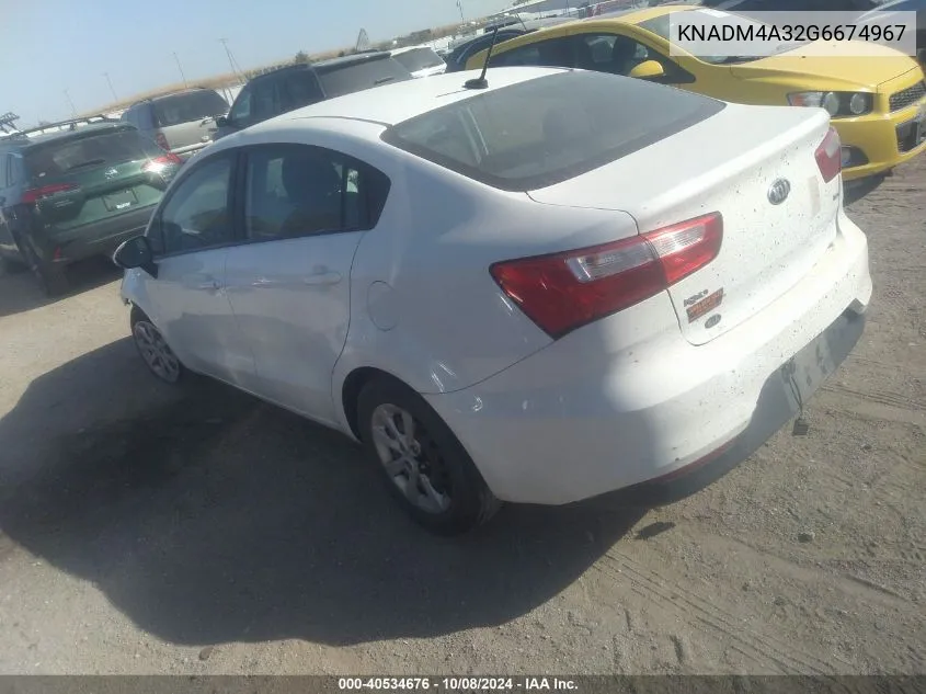 KNADM4A32G6674967 2016 Kia Rio Lx