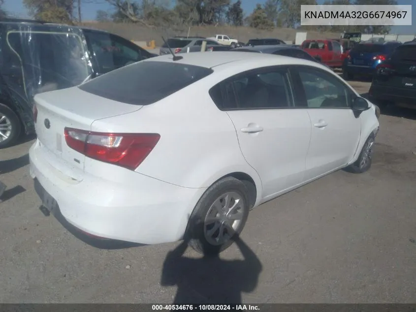 KNADM4A32G6674967 2016 Kia Rio Lx