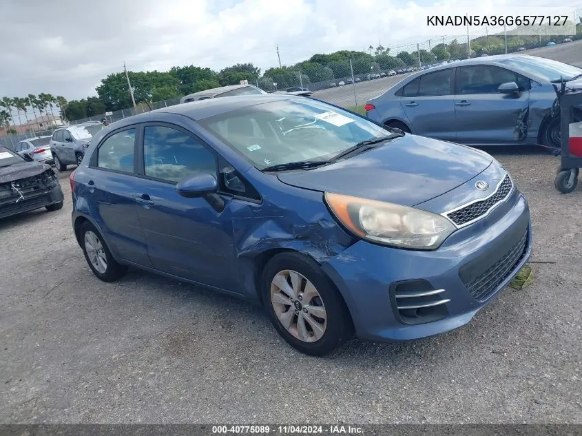 2016 Kia Rio Ex VIN: KNADN5A36G6577127 Lot: 40775089