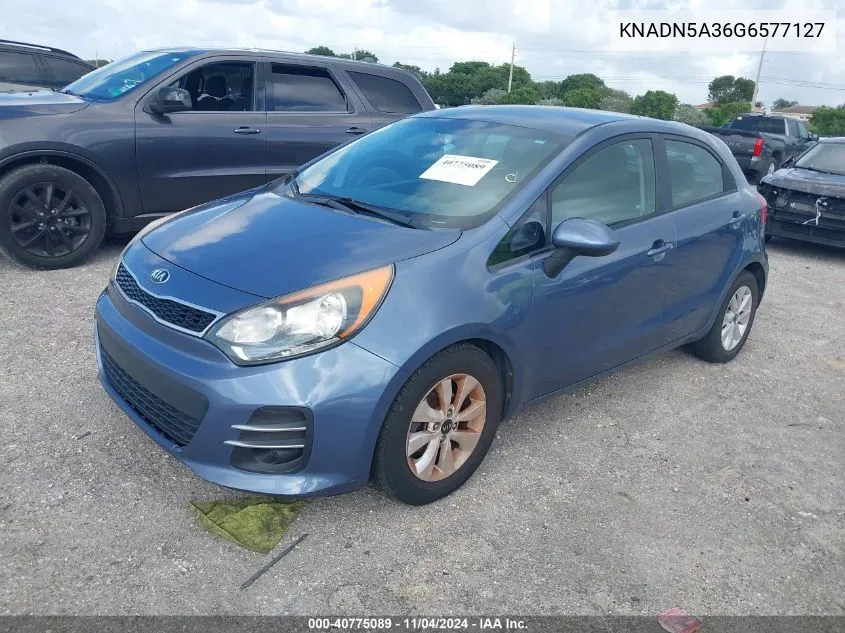 2016 Kia Rio Ex VIN: KNADN5A36G6577127 Lot: 40775089