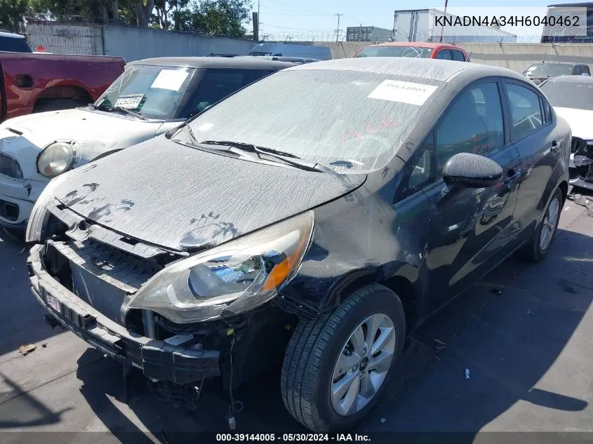 2017 Kia Rio Ex VIN: KNADN4A34H6040462 Lot: 39144005