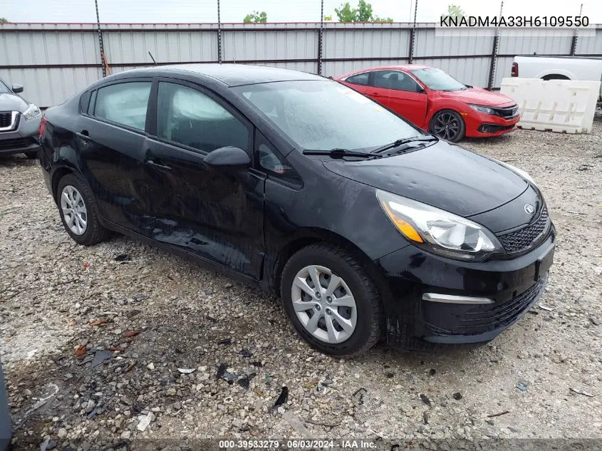 2017 Kia Rio Lx VIN: KNADM4A33H6109550 Lot: 39533279