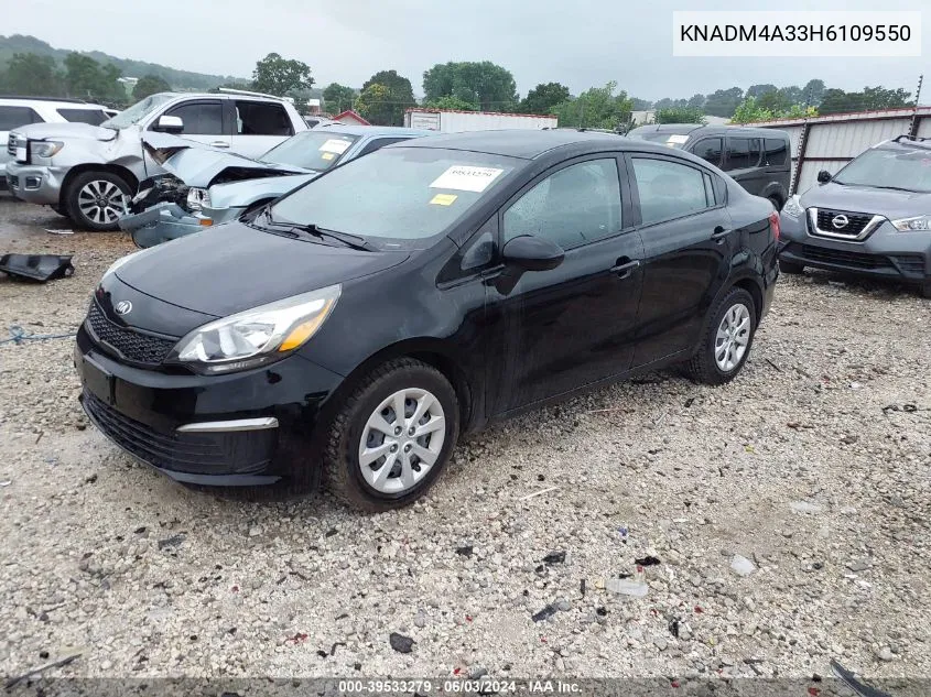 2017 Kia Rio Lx VIN: KNADM4A33H6109550 Lot: 39533279