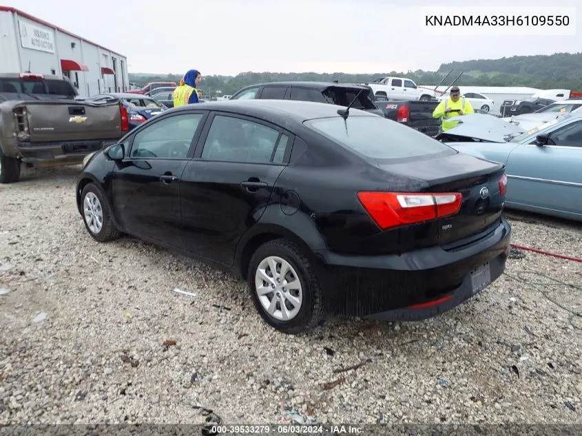 2017 Kia Rio Lx VIN: KNADM4A33H6109550 Lot: 39533279