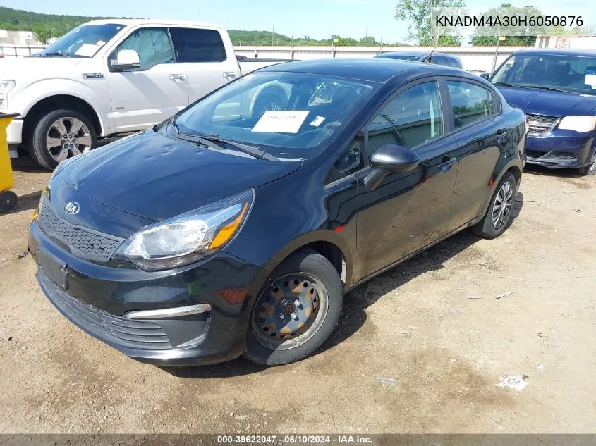 2017 Kia Rio Lx VIN: KNADM4A30H6050876 Lot: 39622047