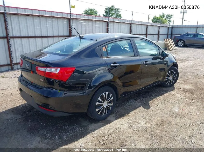 2017 Kia Rio Lx VIN: KNADM4A30H6050876 Lot: 39622047