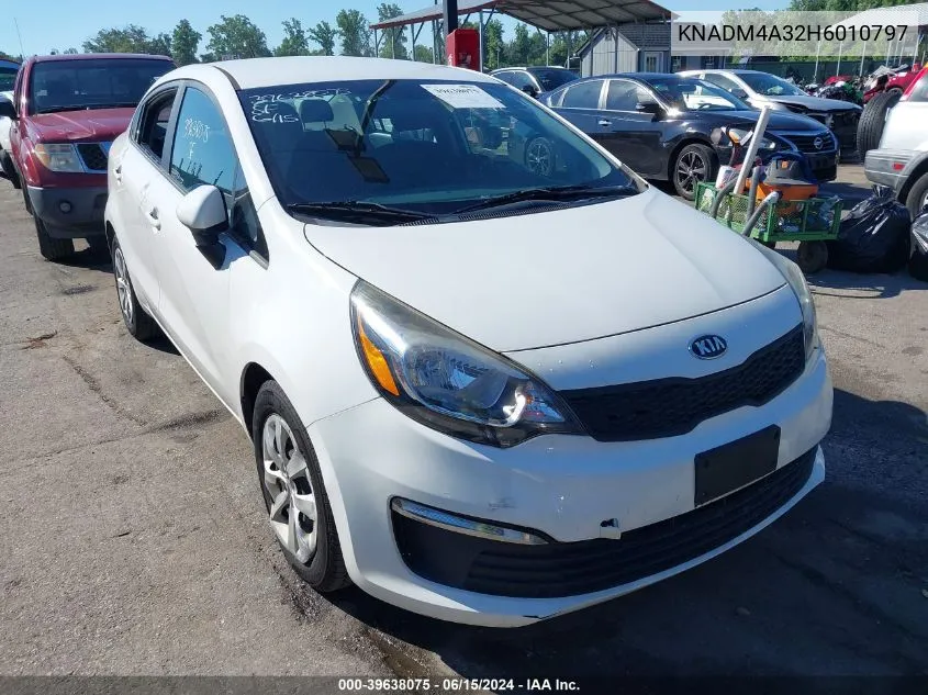 2017 Kia Rio Lx VIN: KNADM4A32H6010797 Lot: 39638075