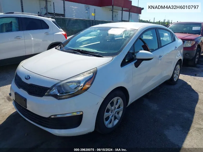 2017 Kia Rio Lx VIN: KNADM4A32H6010797 Lot: 39638075