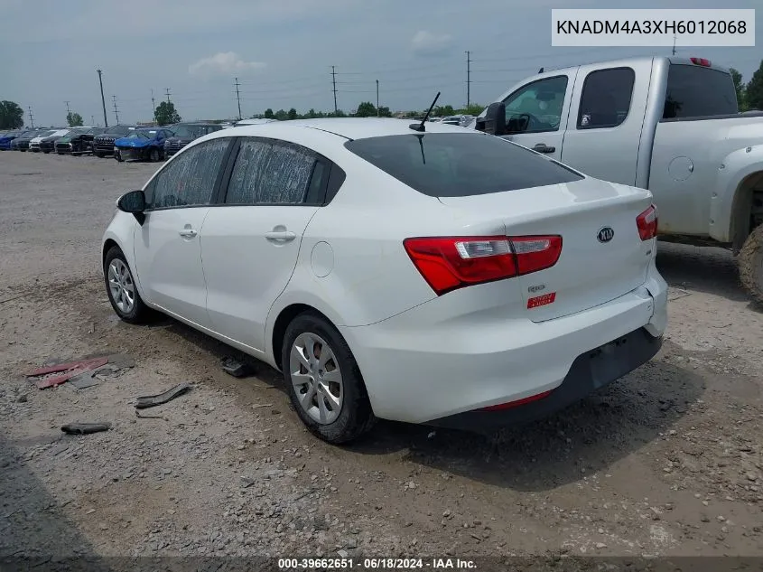 KNADM4A3XH6012068 2017 Kia Rio Lx