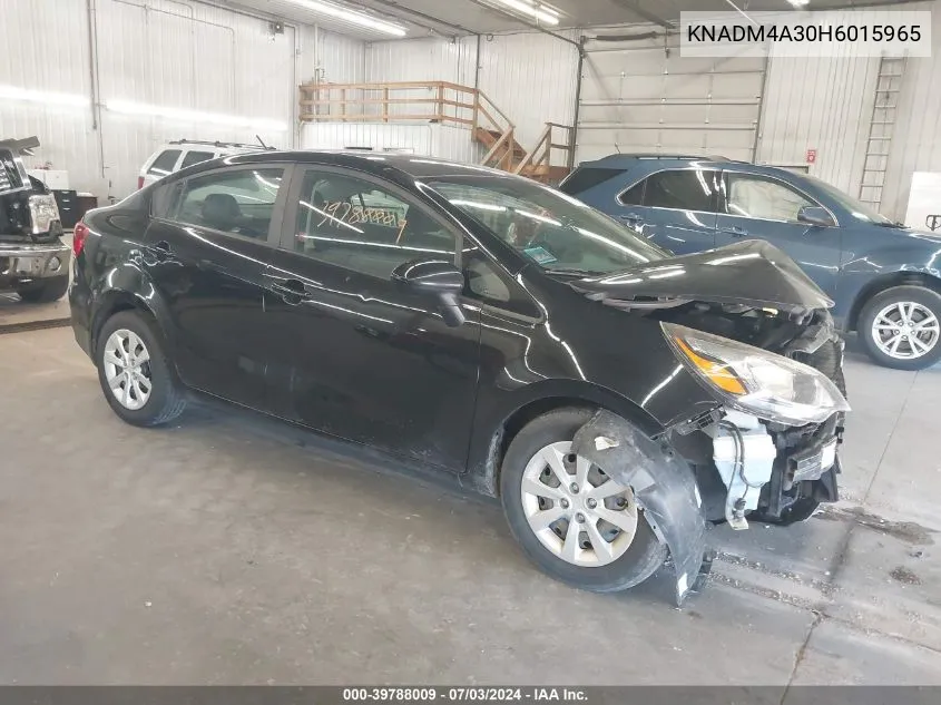 2017 Kia Rio Lx VIN: KNADM4A30H6015965 Lot: 39788009