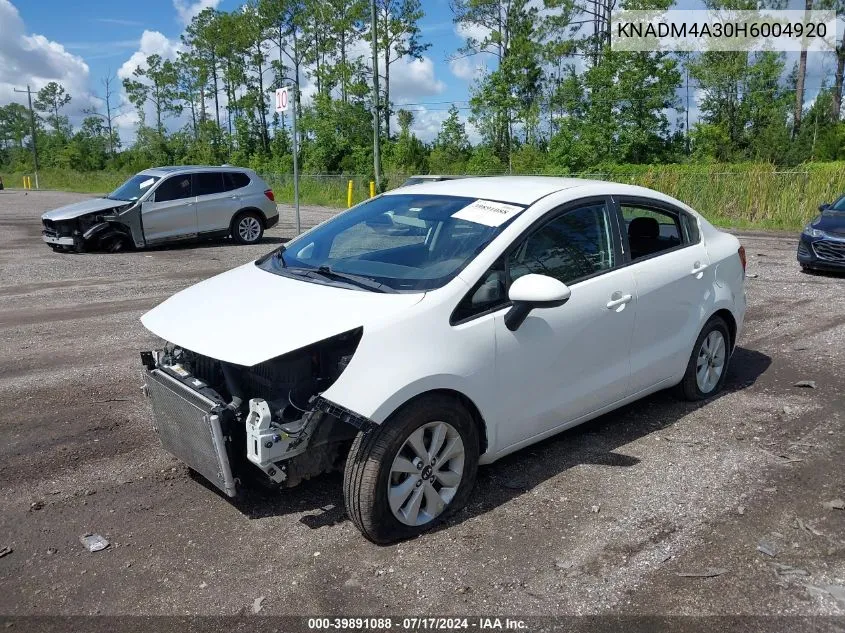 KNADM4A30H6004920 2017 Kia Rio Ex/Lx