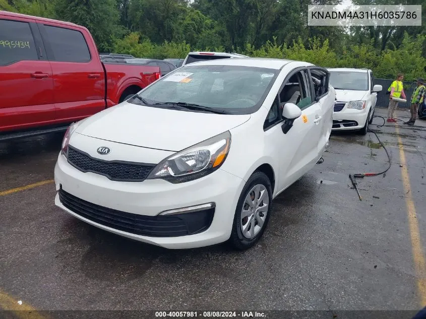 KNADM4A31H6035786 2017 Kia Rio Lx