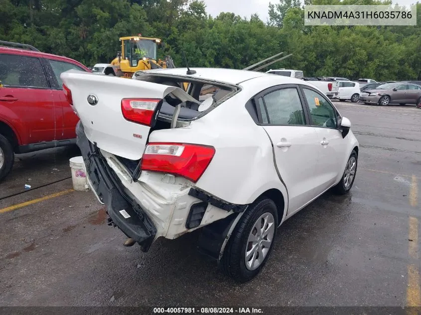 KNADM4A31H6035786 2017 Kia Rio Lx