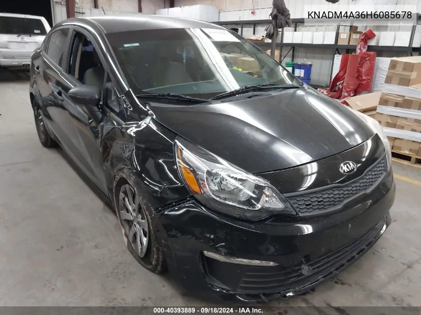 2017 Kia Rio Lx VIN: KNADM4A36H6085678 Lot: 40393889