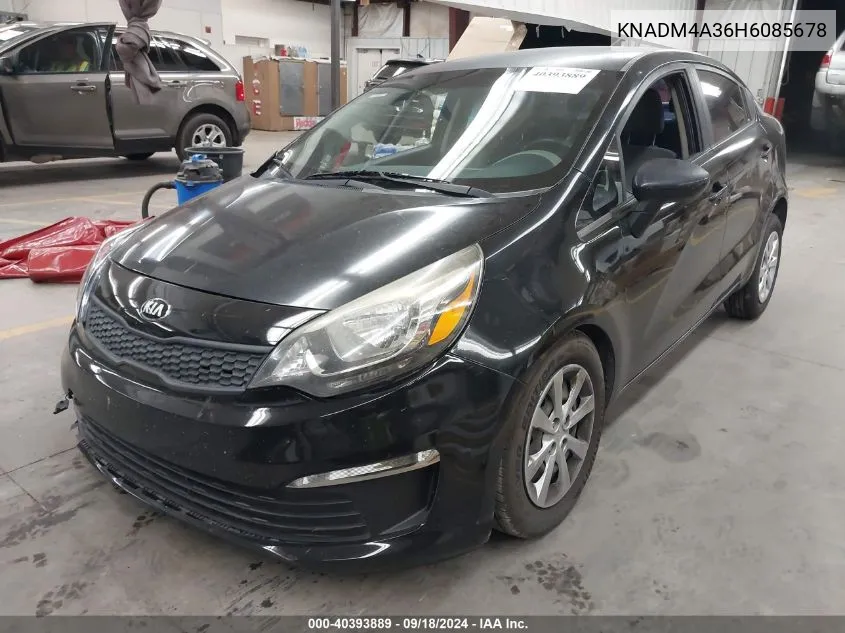 2017 Kia Rio Lx VIN: KNADM4A36H6085678 Lot: 40393889