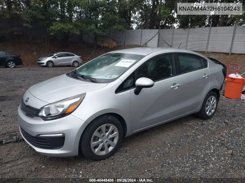 KNADM4A32H6104243 2017 Kia Rio Lx