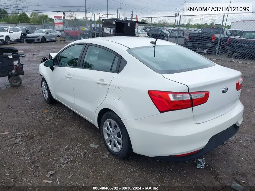 2017 Kia Rio Lx VIN: KNADM4A37H6121099 Lot: 40466792