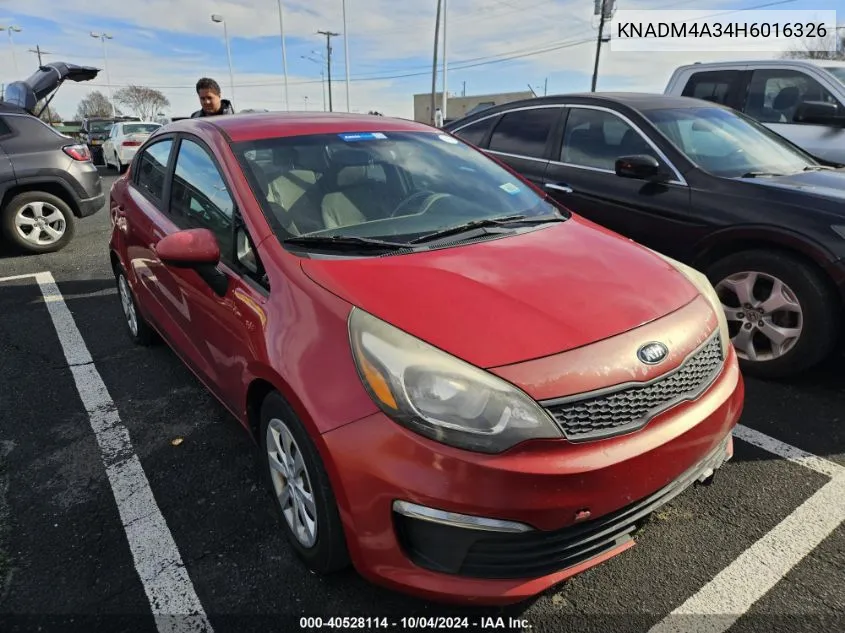 KNADM4A34H6016326 2017 Kia Rio