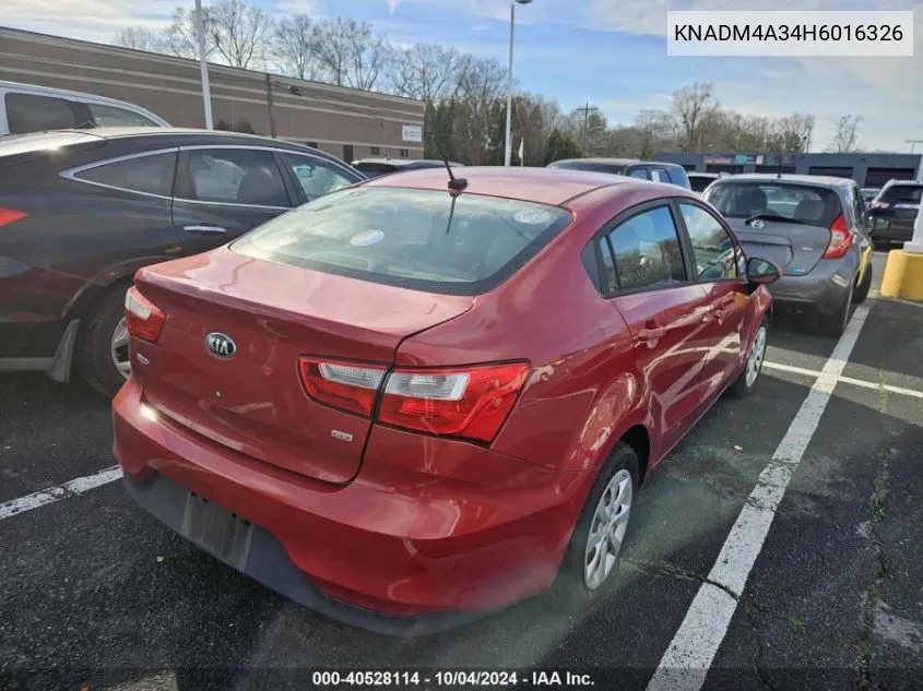 KNADM4A34H6016326 2017 Kia Rio