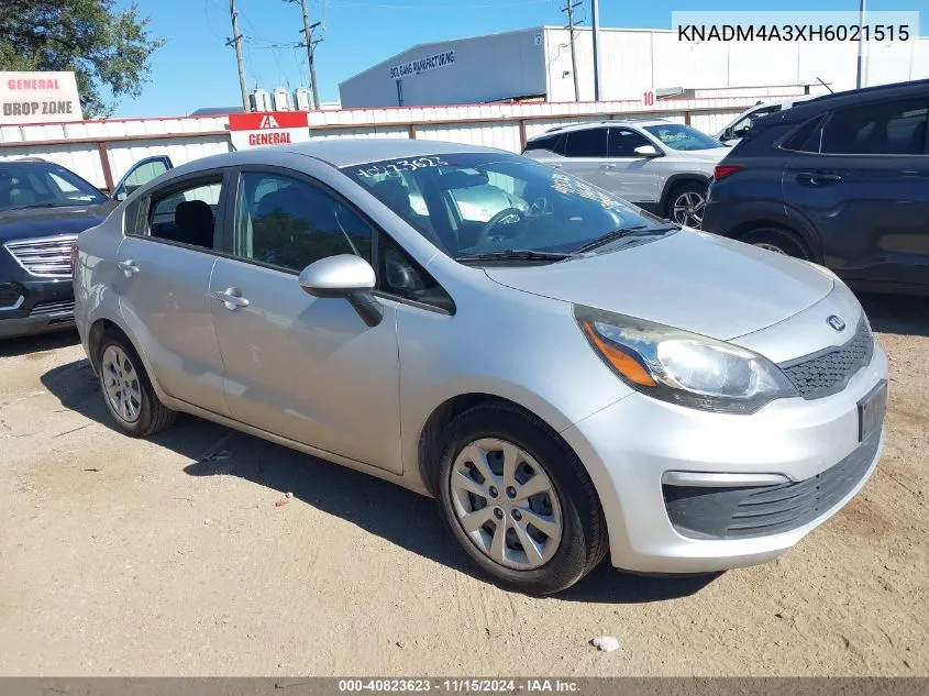 2017 Kia Rio Lx VIN: KNADM4A3XH6021515 Lot: 40823623