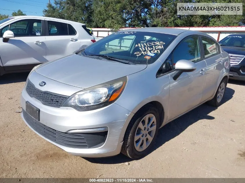 2017 Kia Rio Lx VIN: KNADM4A3XH6021515 Lot: 40823623