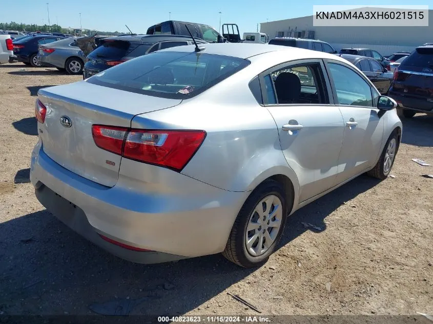 2017 Kia Rio Lx VIN: KNADM4A3XH6021515 Lot: 40823623