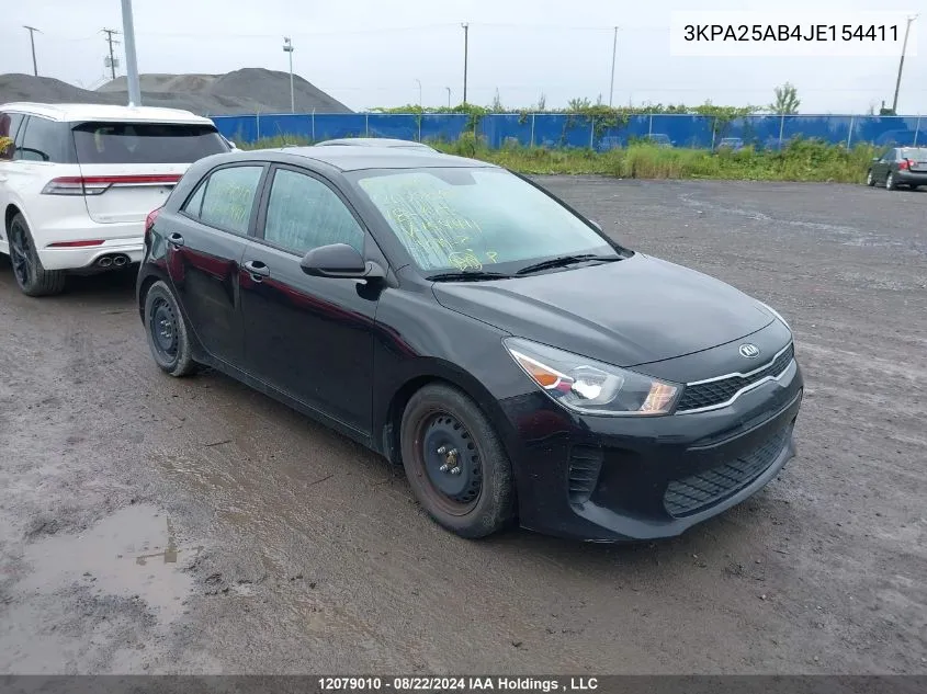 3KPA25AB4JE154411 2018 Kia Rio